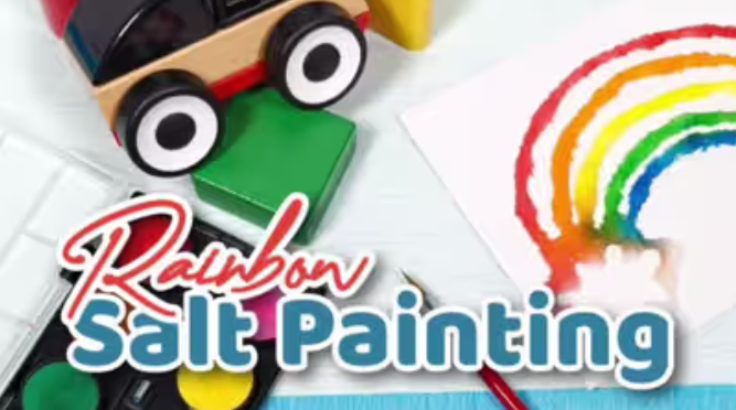 Rainbow Salt Painting